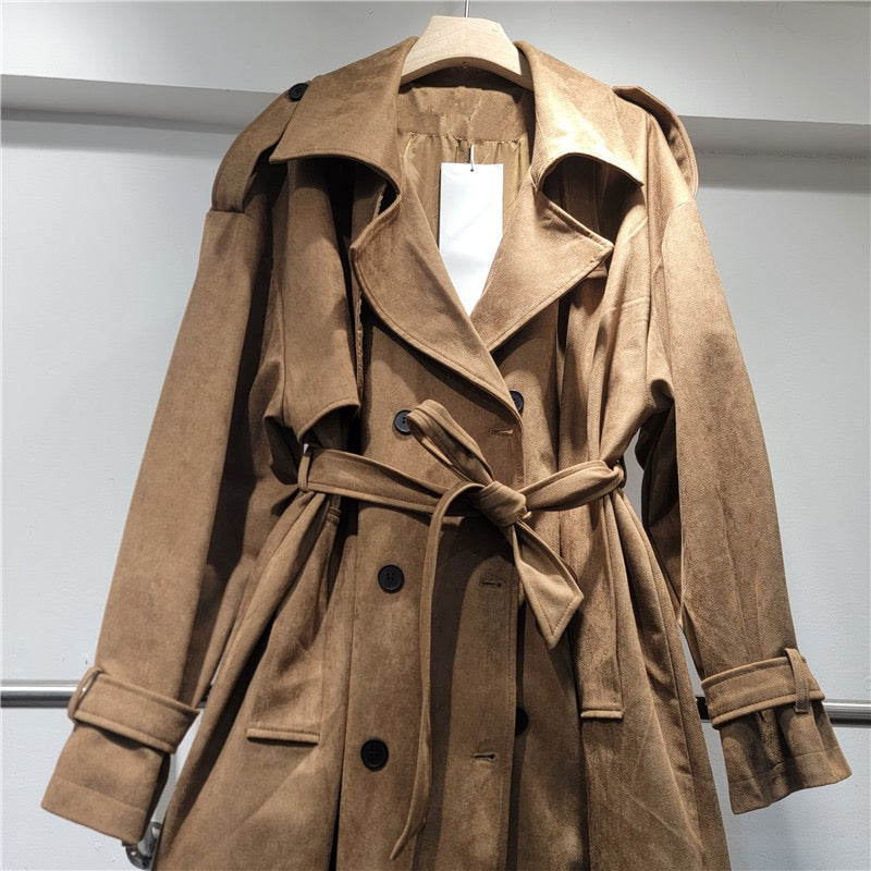 Millard suede trench coat