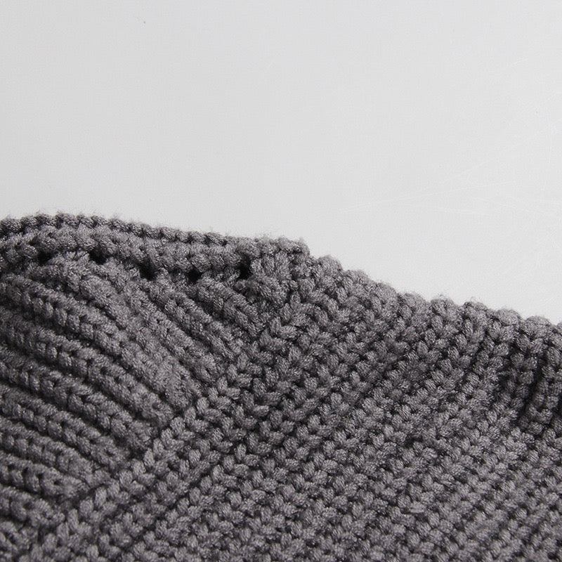 Knitted Cardigan hoodie style