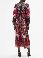 Crimson bloom dress
