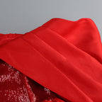 Red shinning sequins