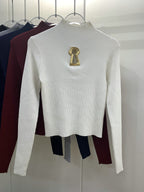 Sexy knitted turtleneck top