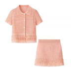 Fringes skirt set