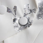 Sequined lapel set
