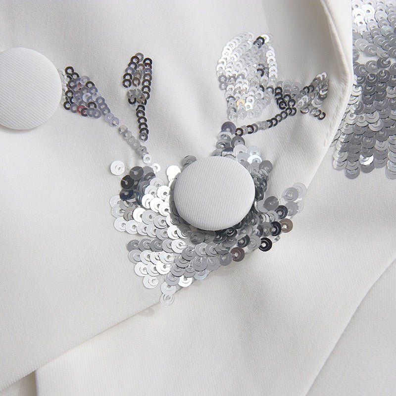 Sequined lapel set
