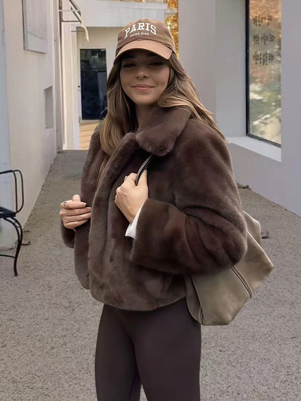 Faux fur jacket
