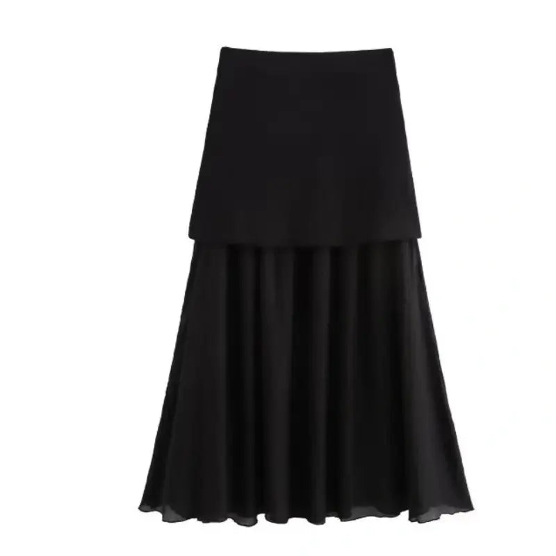 Elegant Plum Two-Piece Set – Sleeveless Button Vest & Pleated Midi Skirt