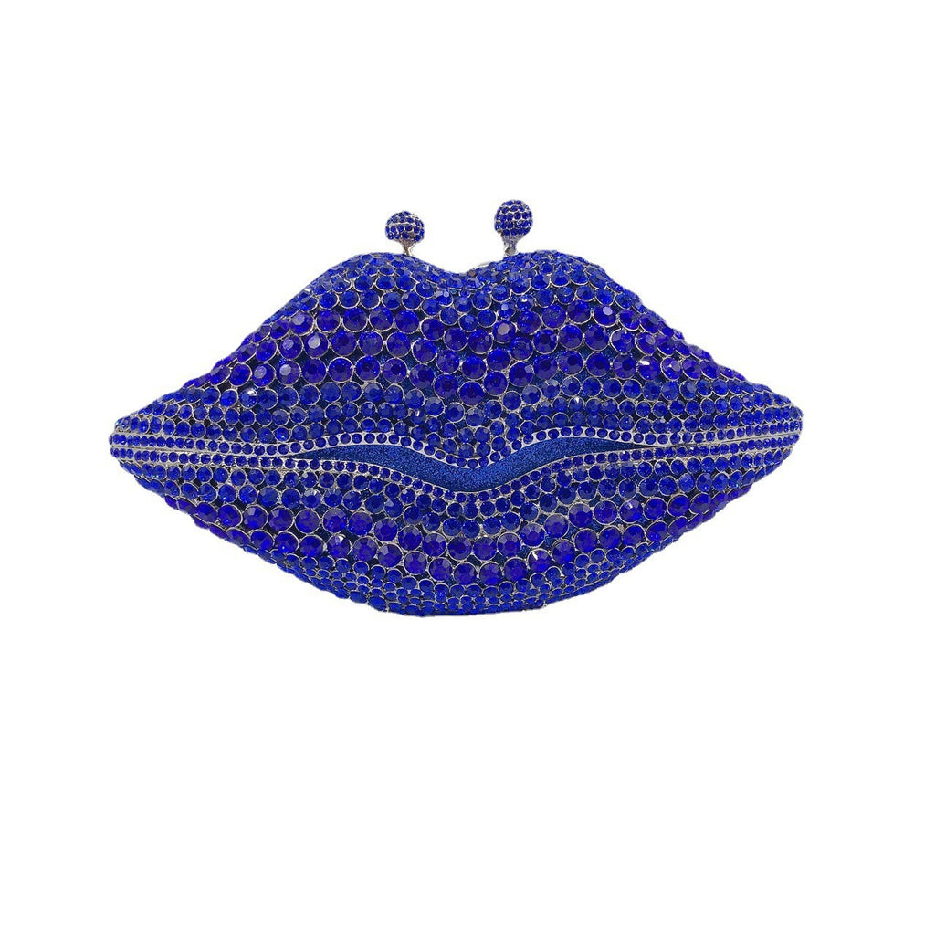 Crystal lip diamond bag