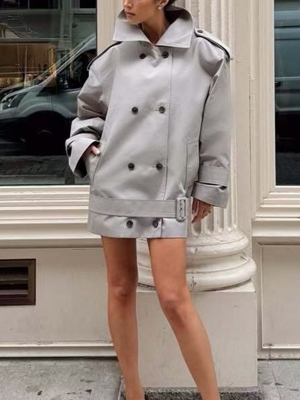 Oversized trench dress