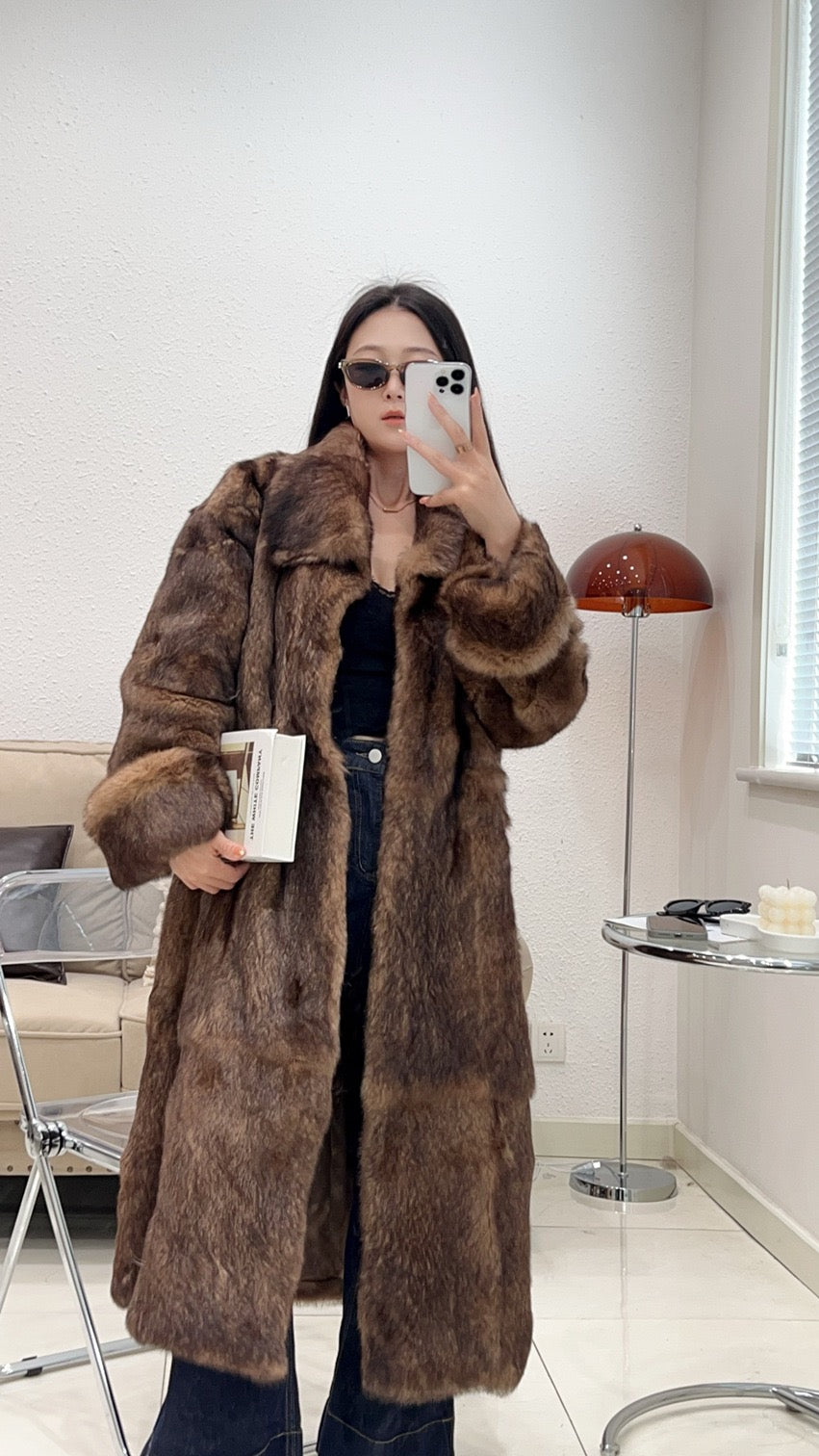 Long fur coat