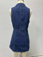 Retro denim mini dress