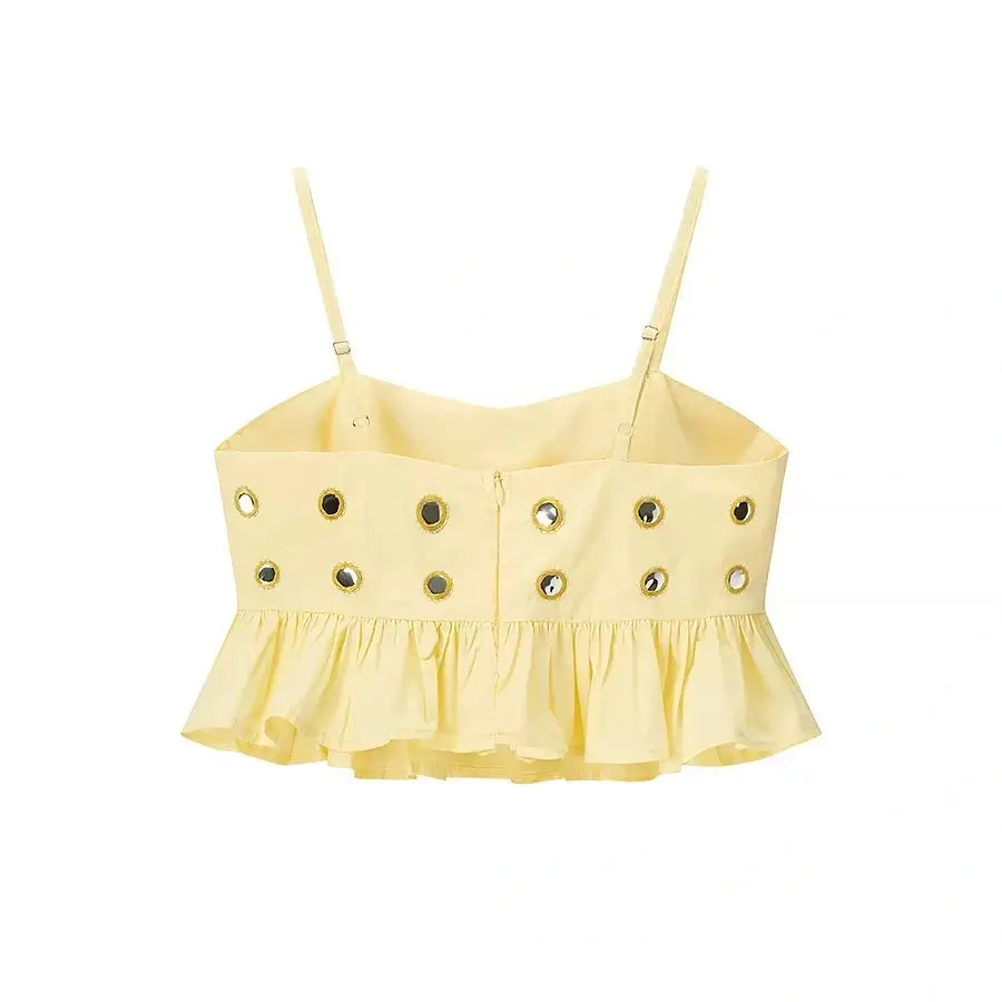 Summer Chic Eyelet Ruffle Tops & Skirts Set – 3-Color Collection
