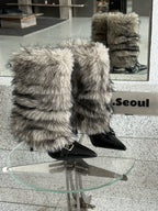 Faux fur boots