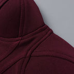 Burgundy dream ruffle dress