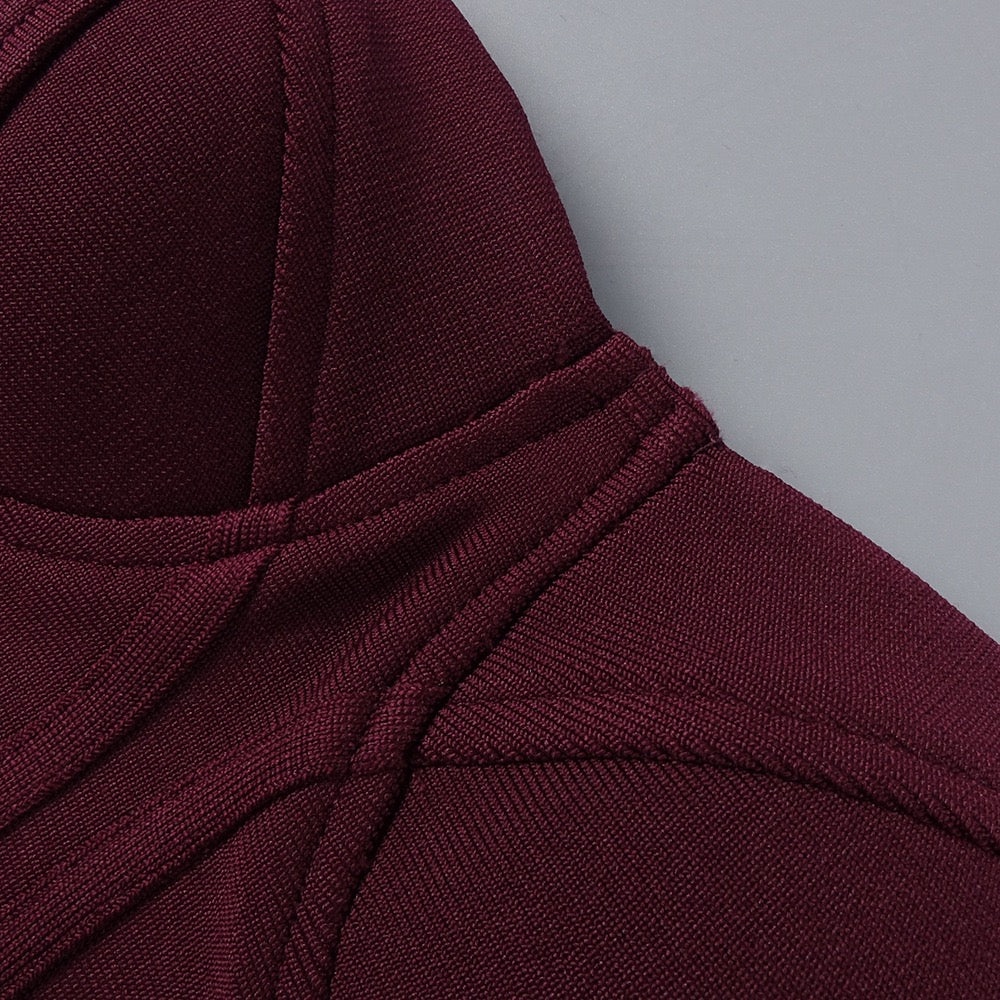 Burgundy dream ruffle dress