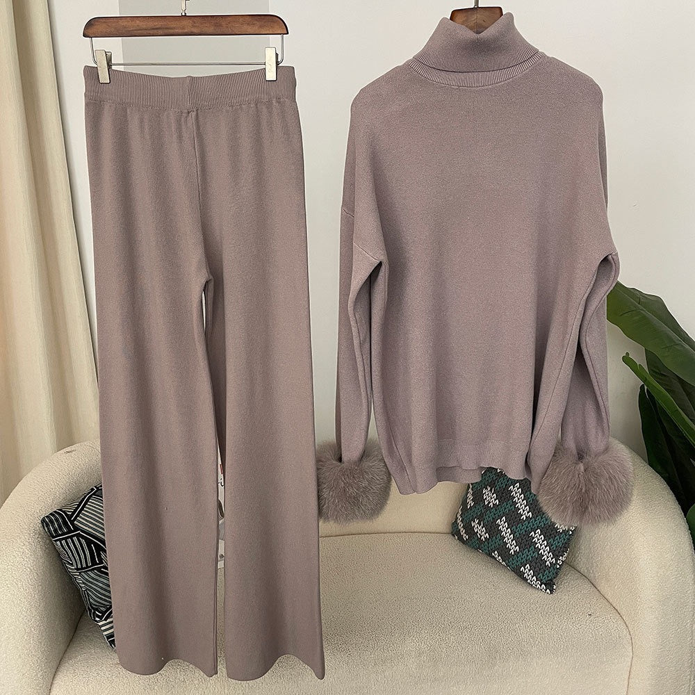 Fox fur cuffs slimming lazy joker