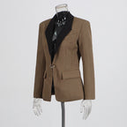 Fashionable one button casual lapel