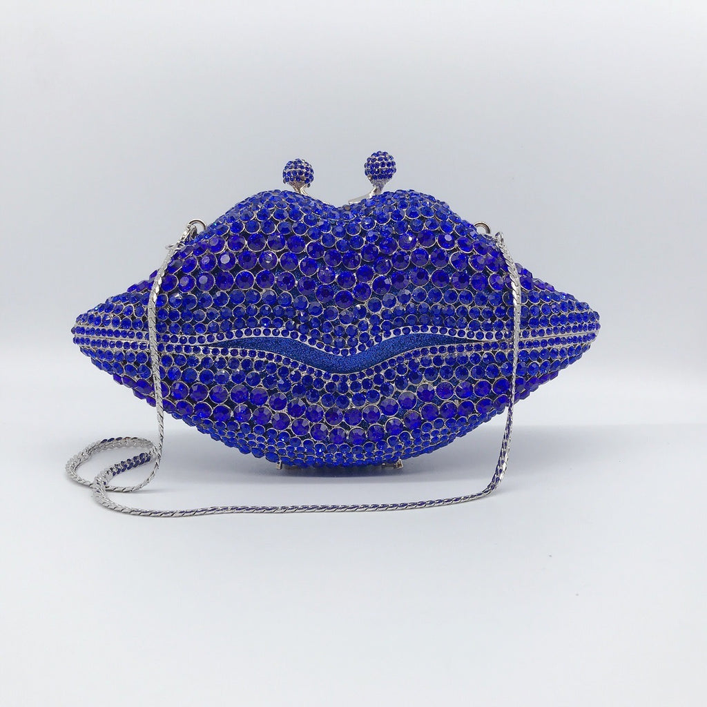 Crystal lip diamond bag