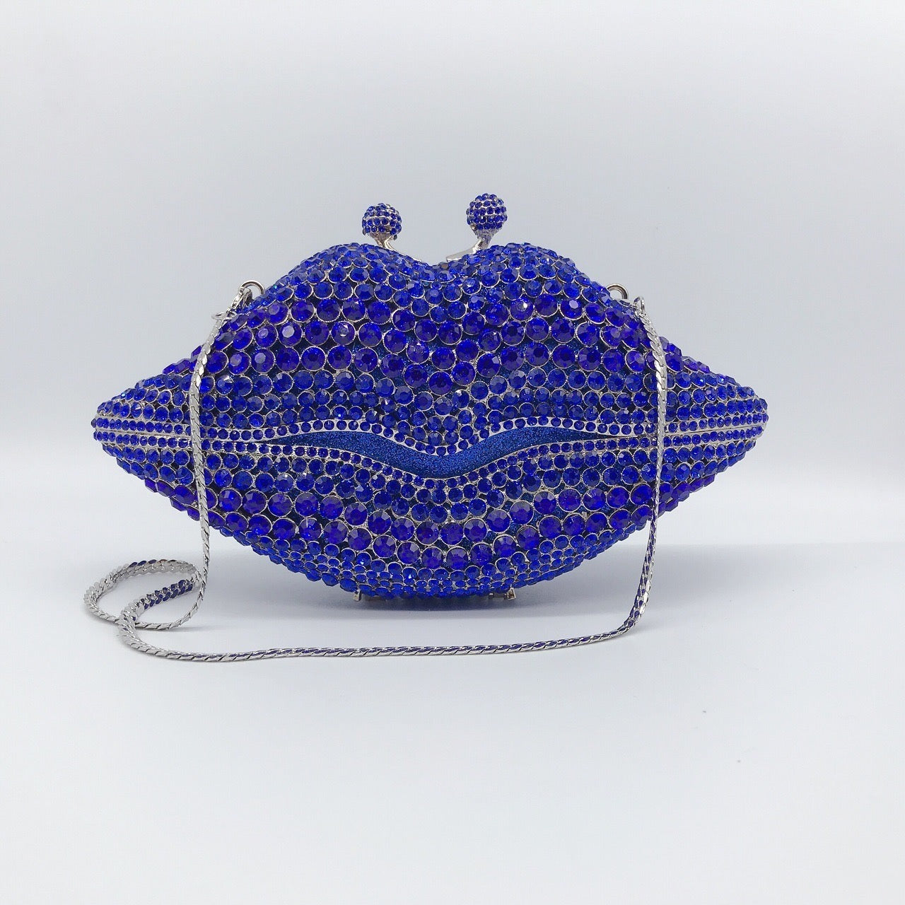 Crystal lip diamond bag