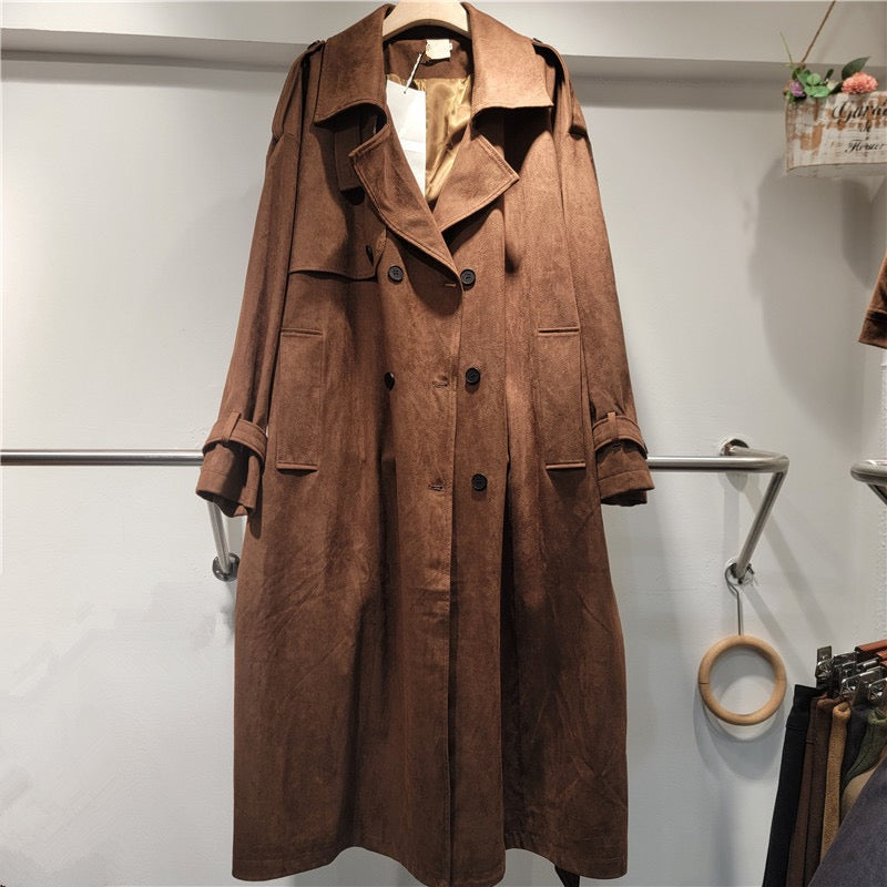 Millard suede trench coat