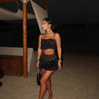 Summer Chic Eyelet Ruffle Tops & Skirts Set – 3-Color Collection
