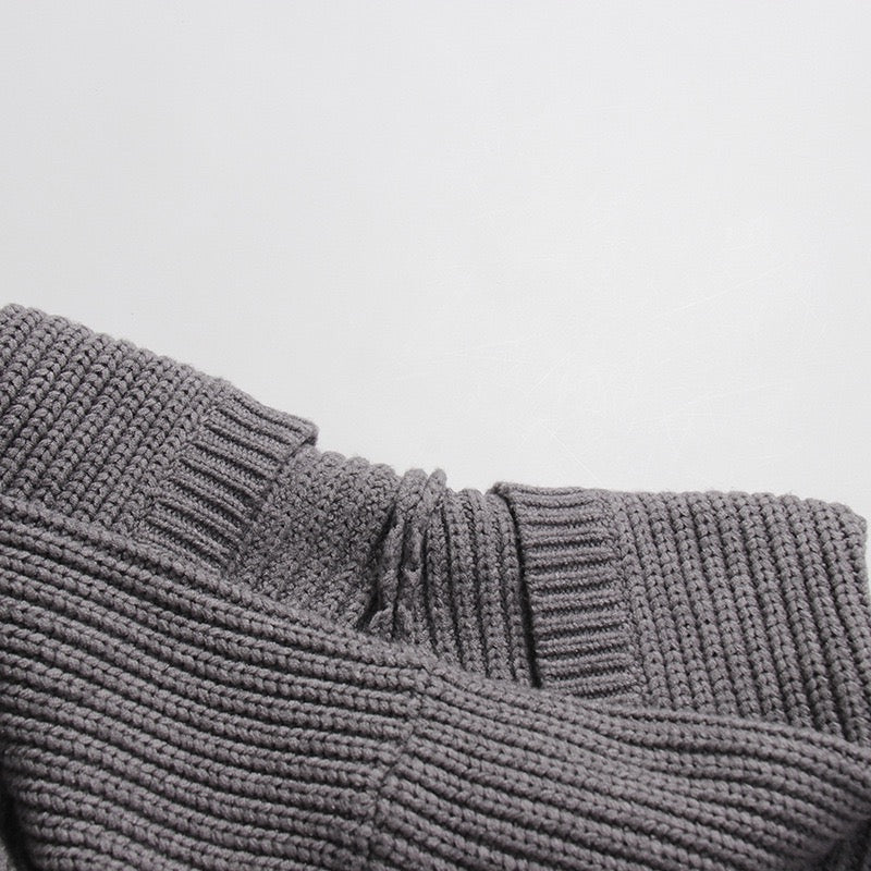 Knitted Cardigan hoodie style