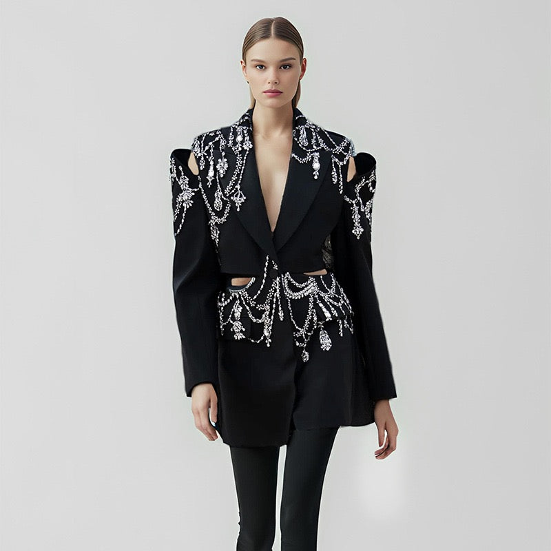 Heavy embellished blazer