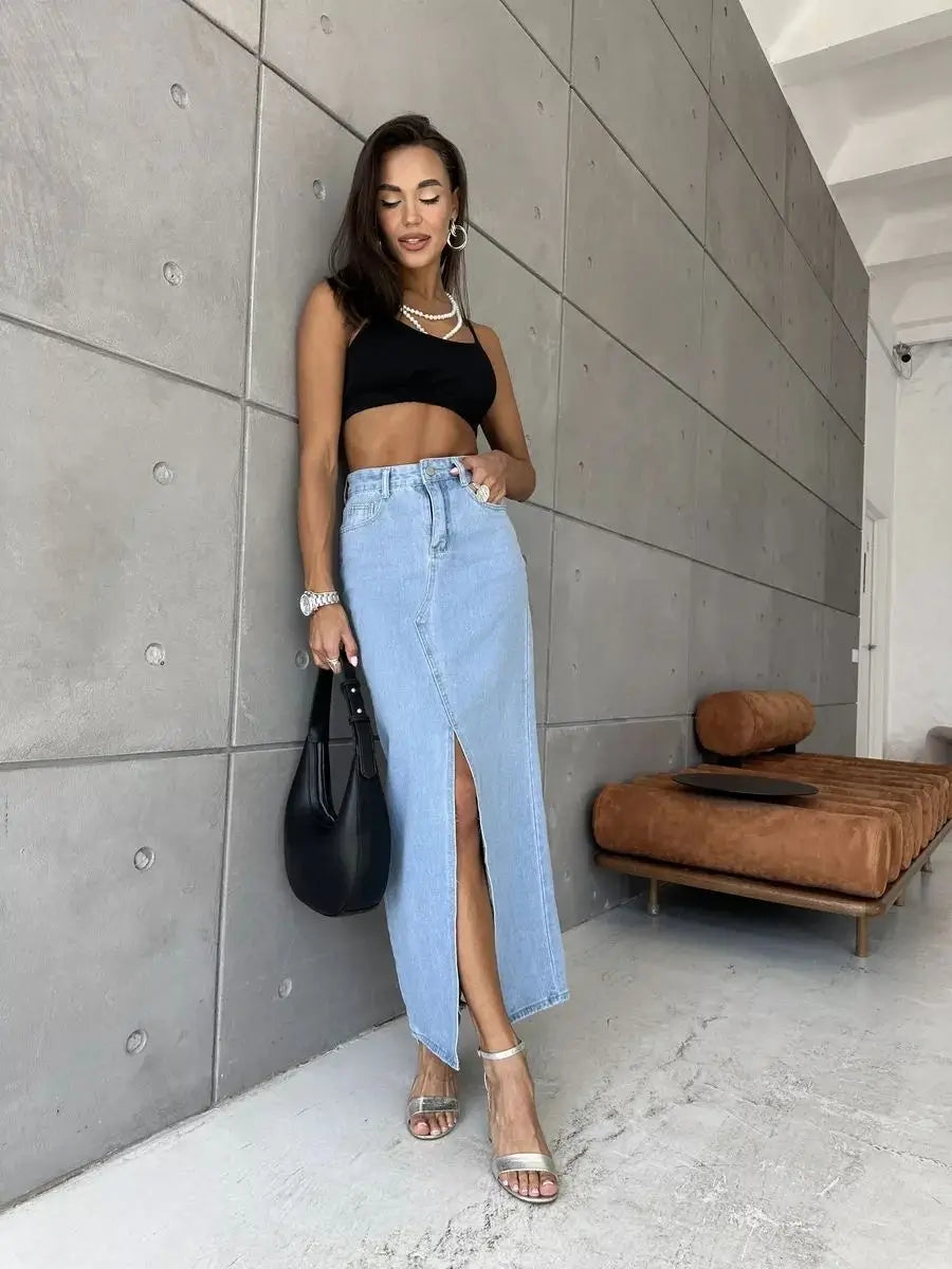 Split casual skirt