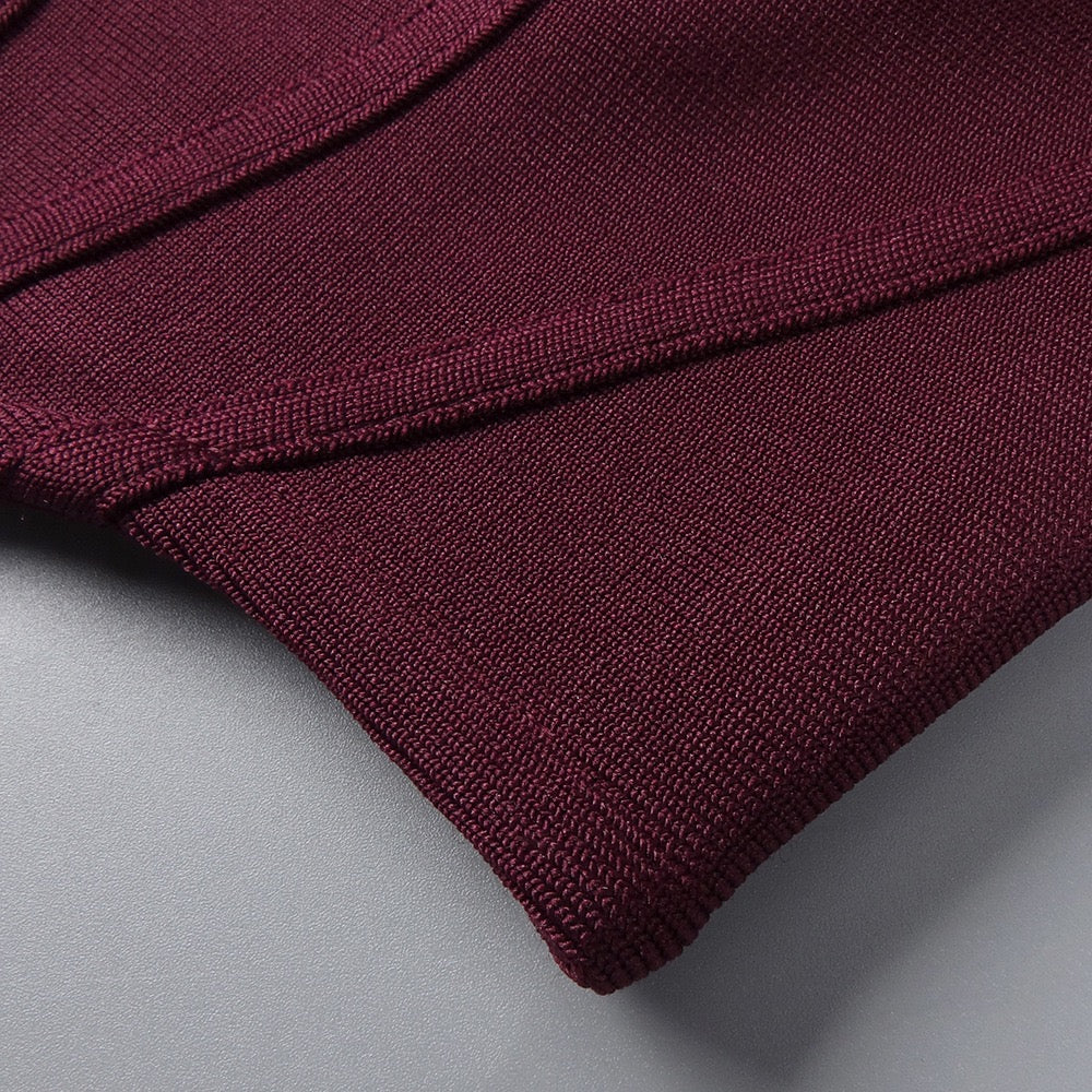 Burgundy dream ruffle dress