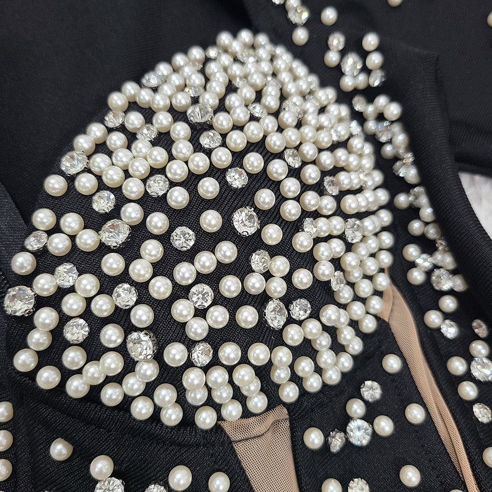 American rhinestone bandage dress