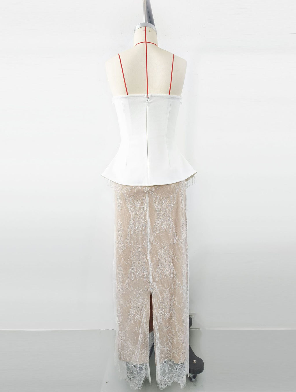 Elegancy crystals corset gown