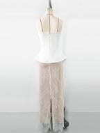 Elegancy crystals corset gown