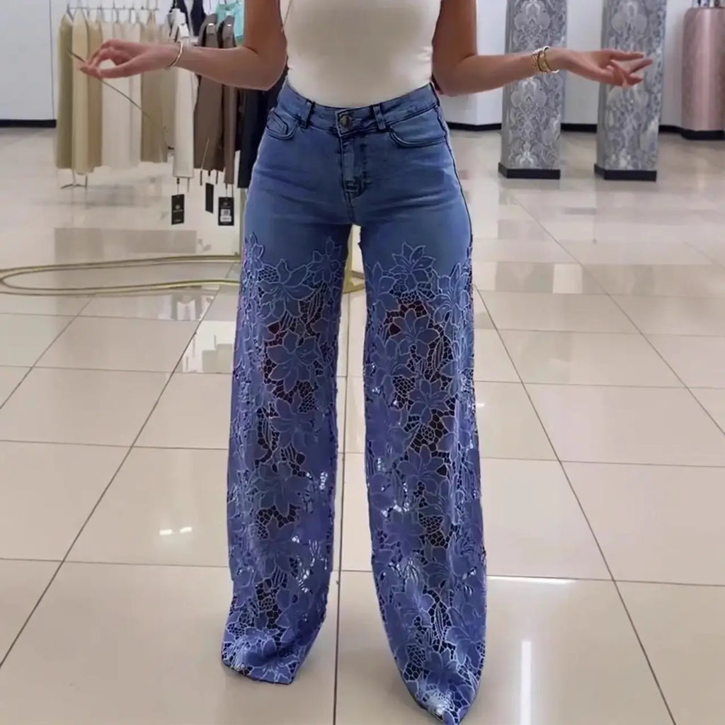 Lace jeans