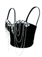 Chain diamond corset