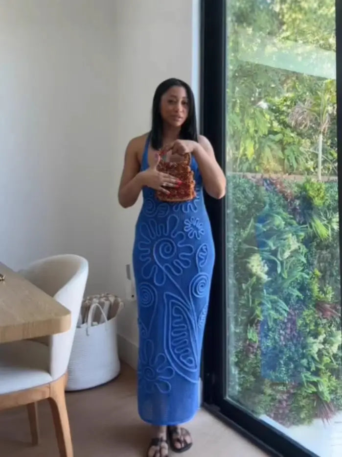 Knitted beach dress