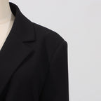 Crepe Knit Gold Button Jacket