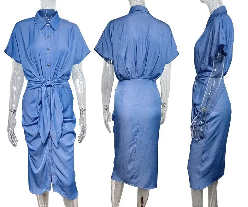 Causal drape dress