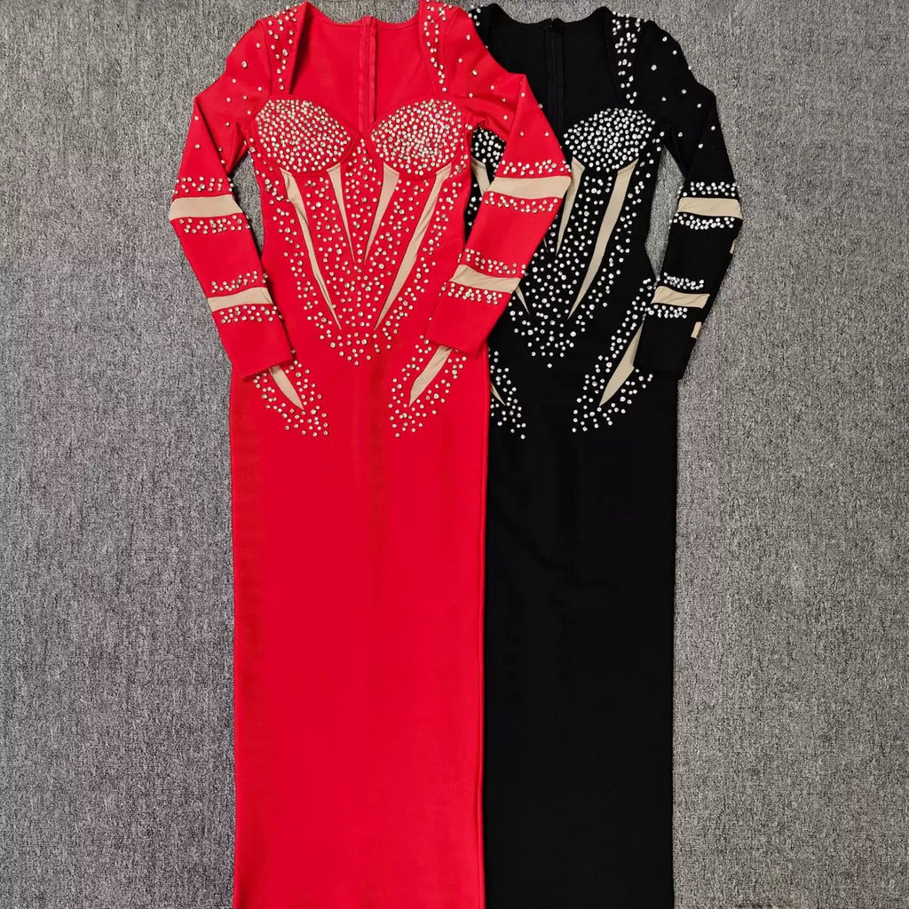 American rhinestone bandage dress