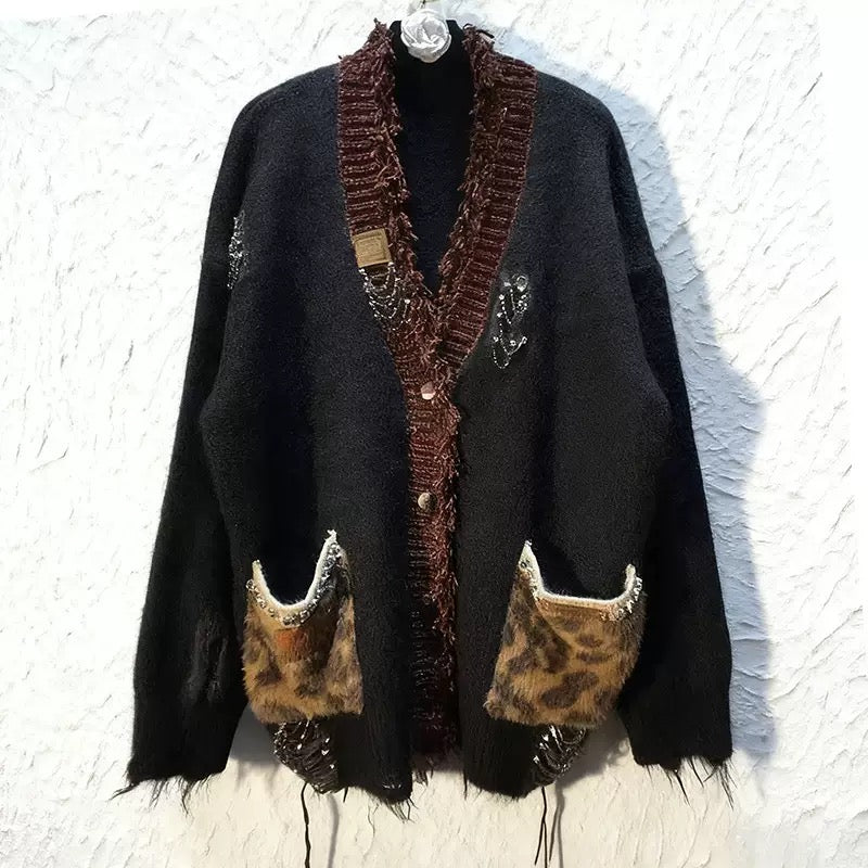 Trendy knitted jacket