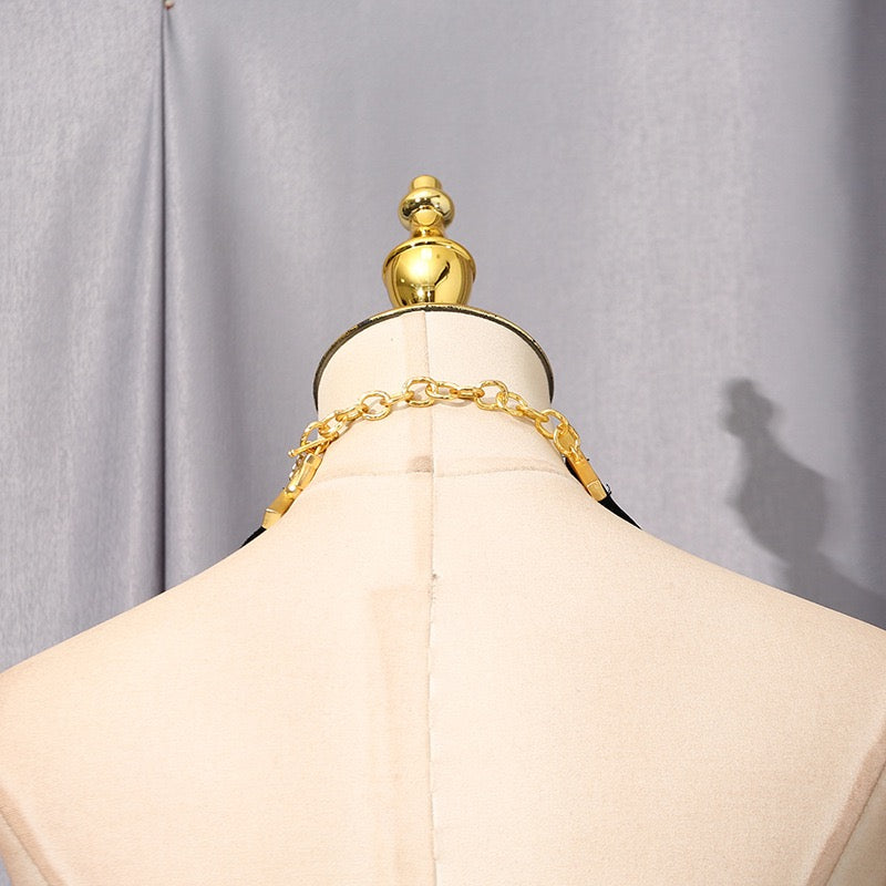 Coin halter backless style