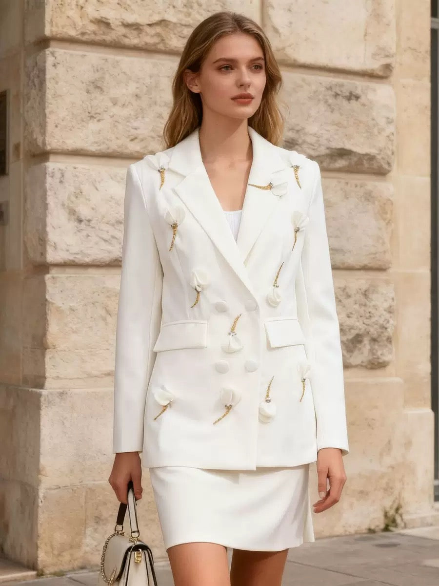 Flower splicing blazer style