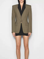 Fashionable one button casual lapel