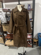 Chic long suede coat